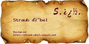 Straub Ábel névjegykártya